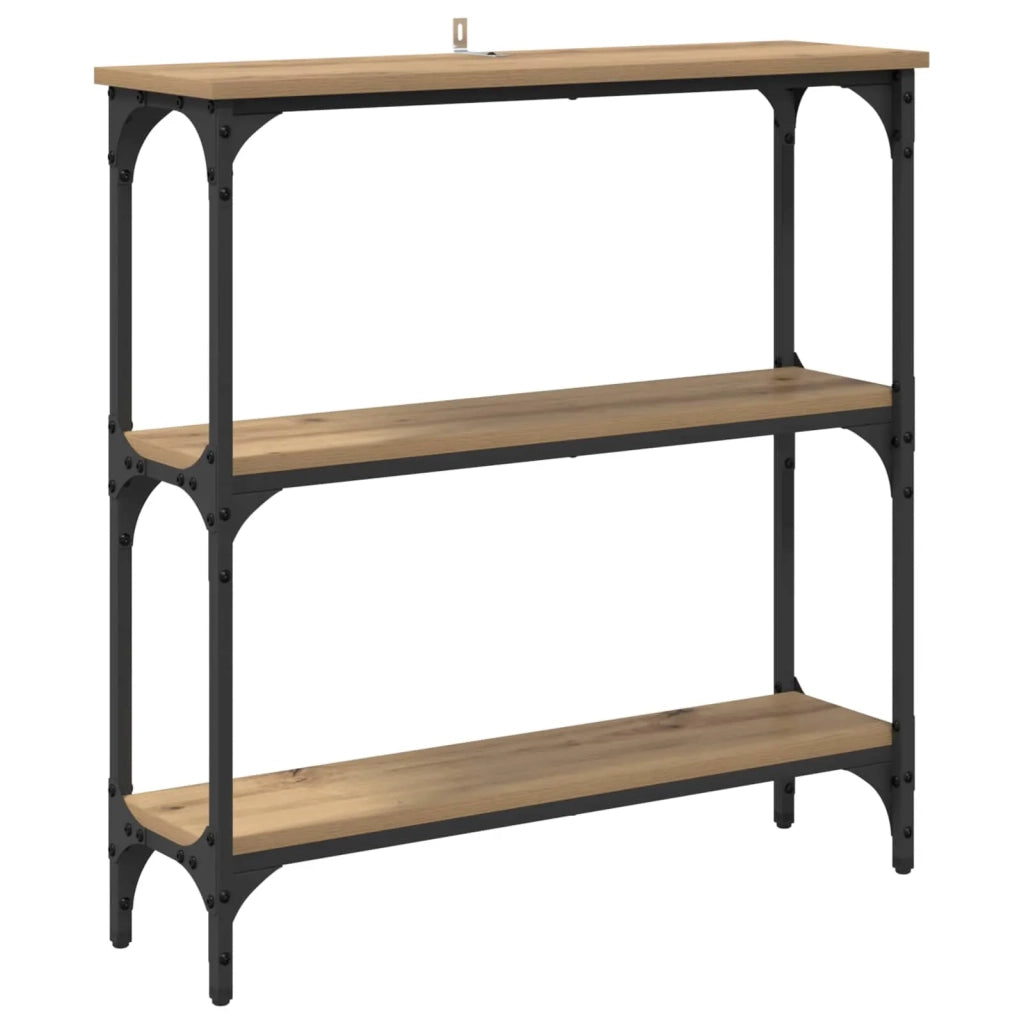 Tavolo consolle Rovere artigianale 75 x 22,5 x 75 cm