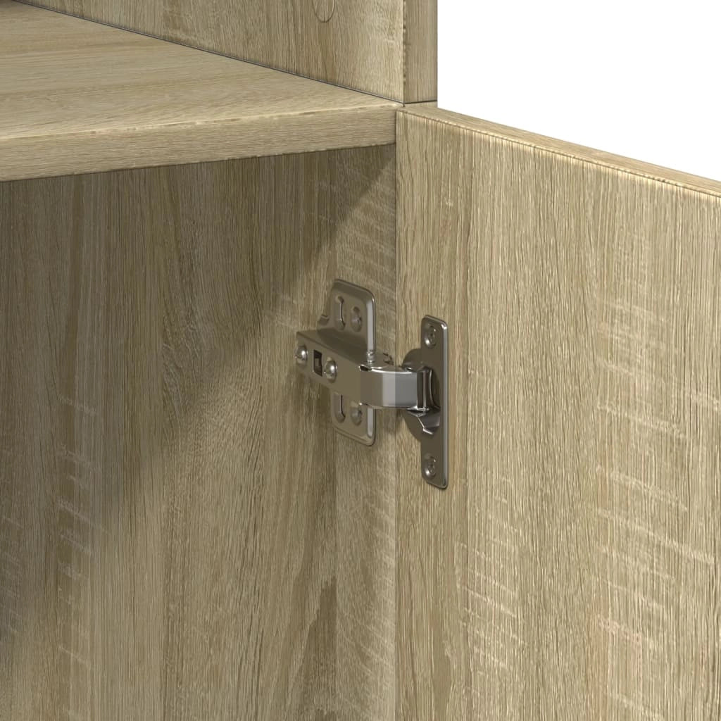 Credenza cassettiera cassettiera mobile contenitore organizer cucina soggiorno soggiorno alto Sonoma 70 x 42,5 x 185 cm derivati ​​del legno marrone 02_0034205