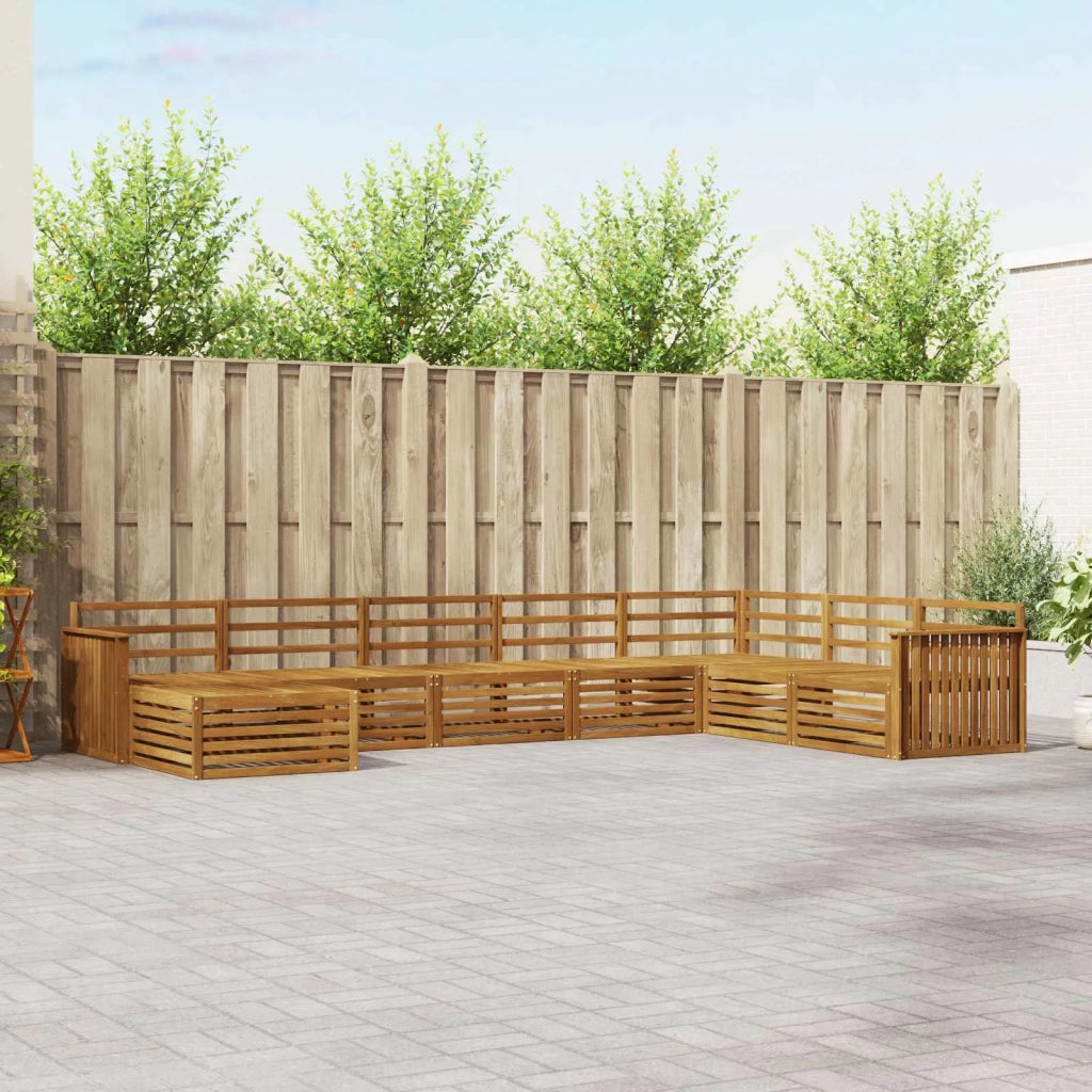 Set di divani da esterno 8 pcs Naturale