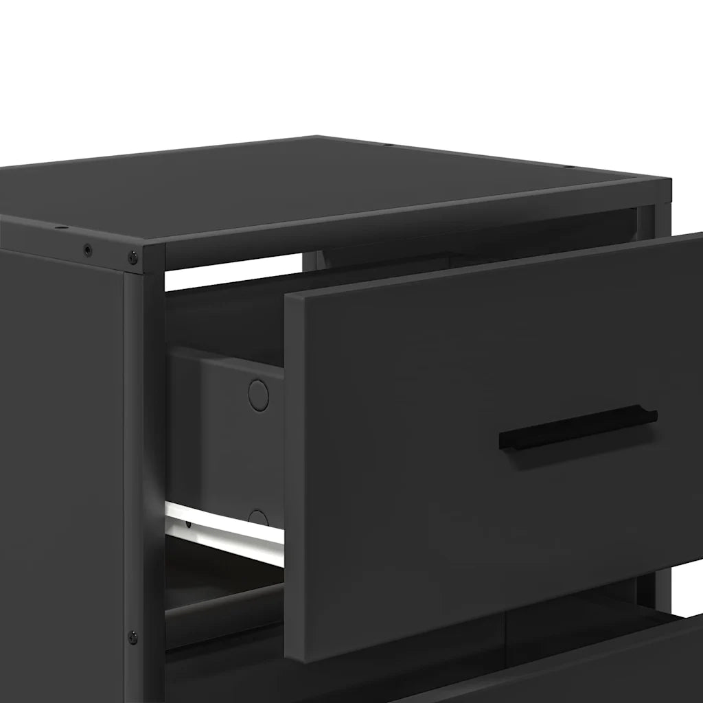 Comodino a Muro Nero 40x31x39,5 cm