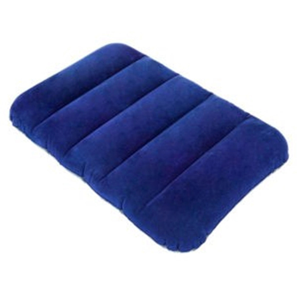 Trade Shop - Box Cuscino Floccato Gonfiabile 31x47cm Cuscinetto Mare Piscina Poggiatesta 017169 -