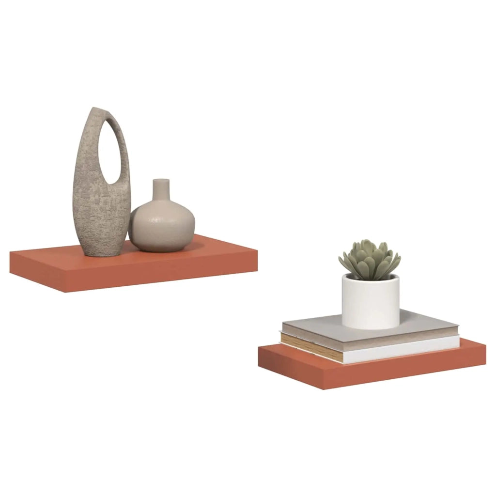 Scaffale da parete 2 pz Rosso 40 x 23,5 x 3,8 cm