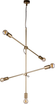 Lampadario a sospensione Nowodvorski Sticks oro 5xE27