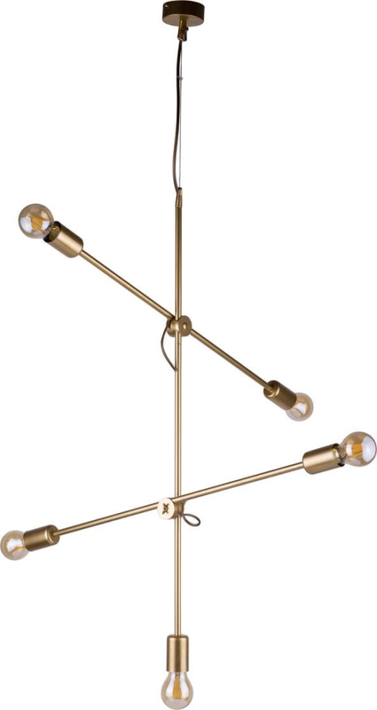 Lampadario a sospensione Nowodvorski Sticks oro 5xE27