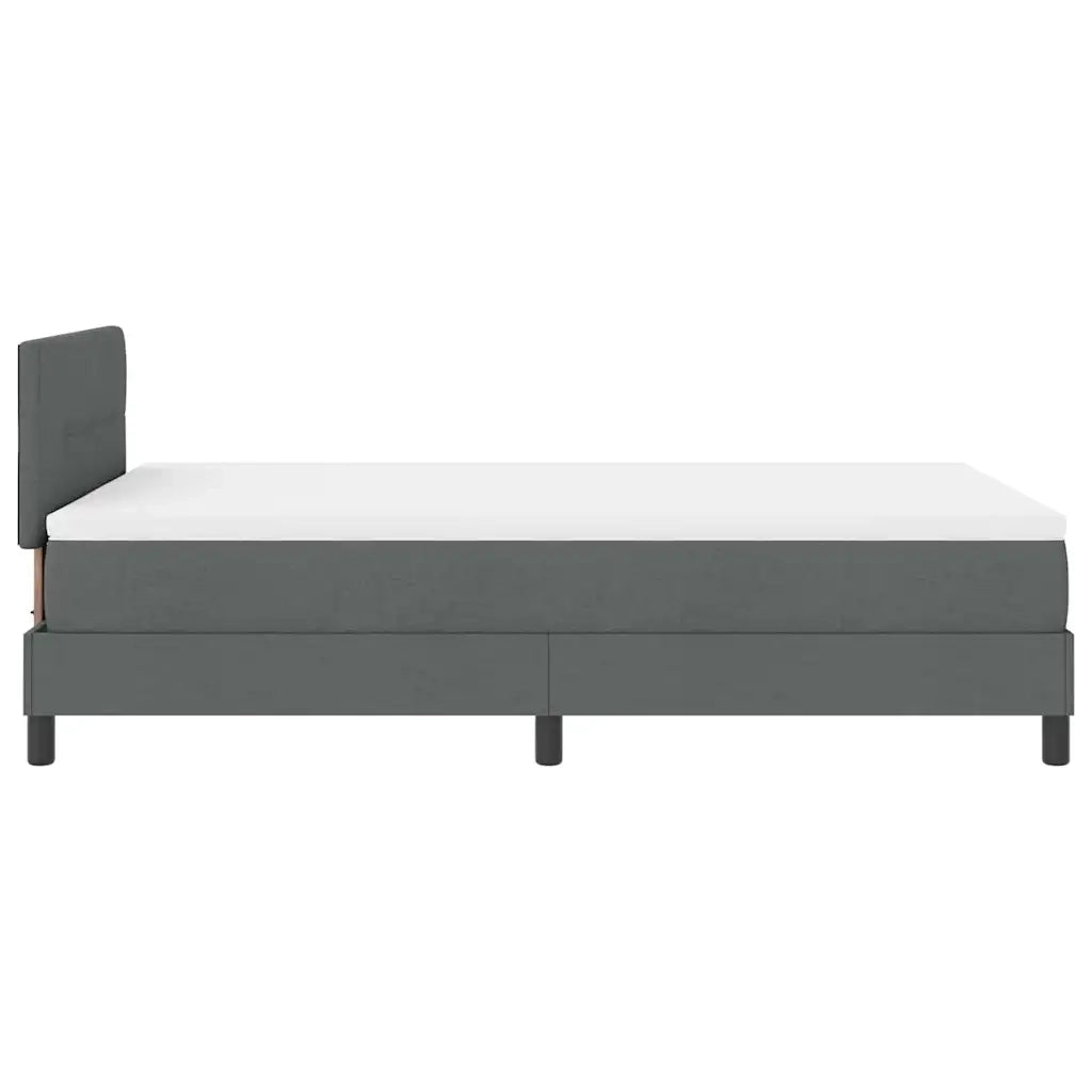 Letto a molle con materasso Grigio scuro 120 x 200 cm Tessuto 3342199