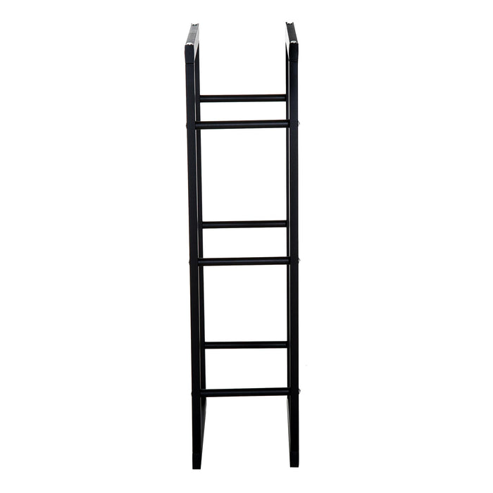 Portalegna Legnaia in Ferro 60x25x100 cm da Interno Max 100Kg  Nero