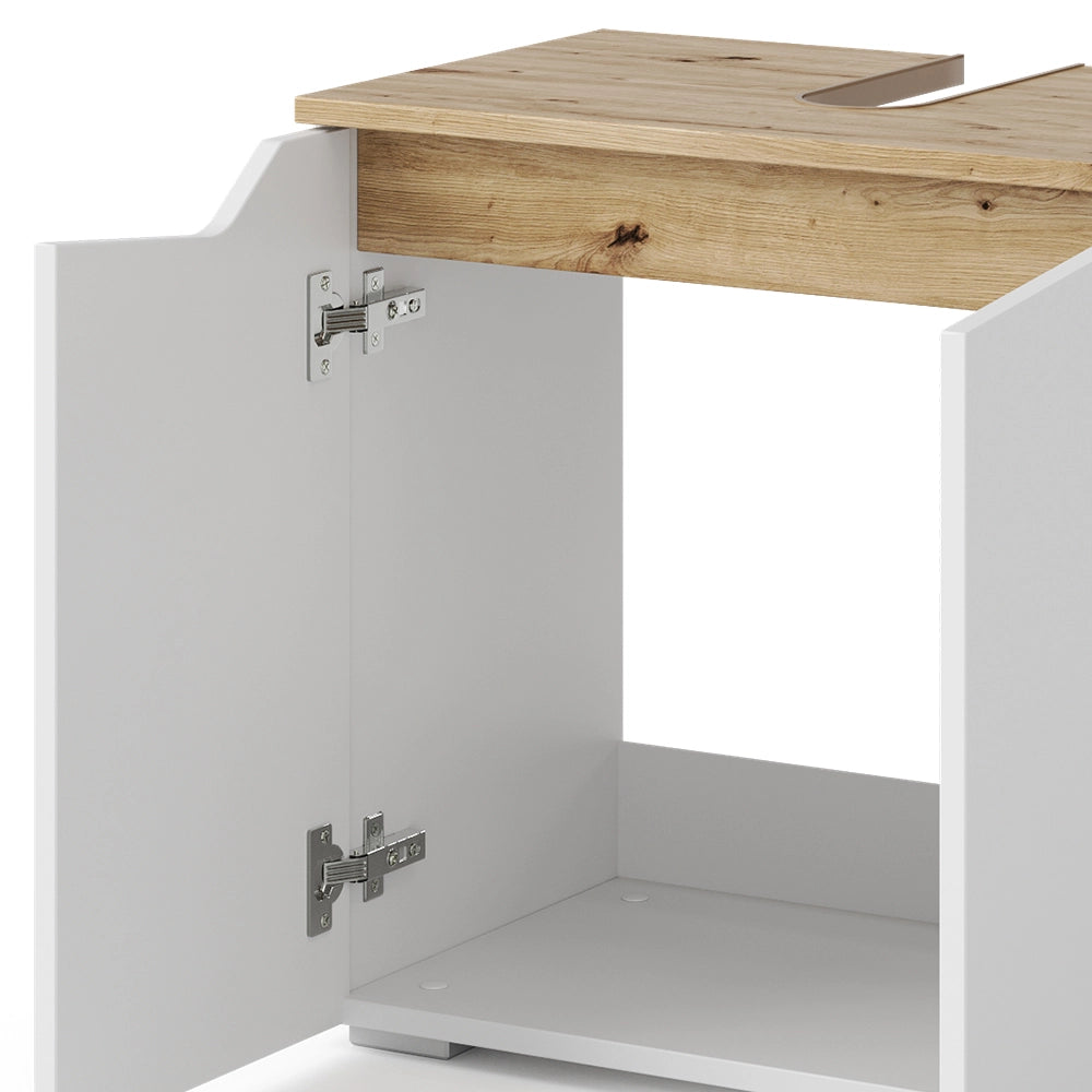 Vicco Mobile sottolavabo per bagno Bianco 60 x 57.5 cm con 2 porte