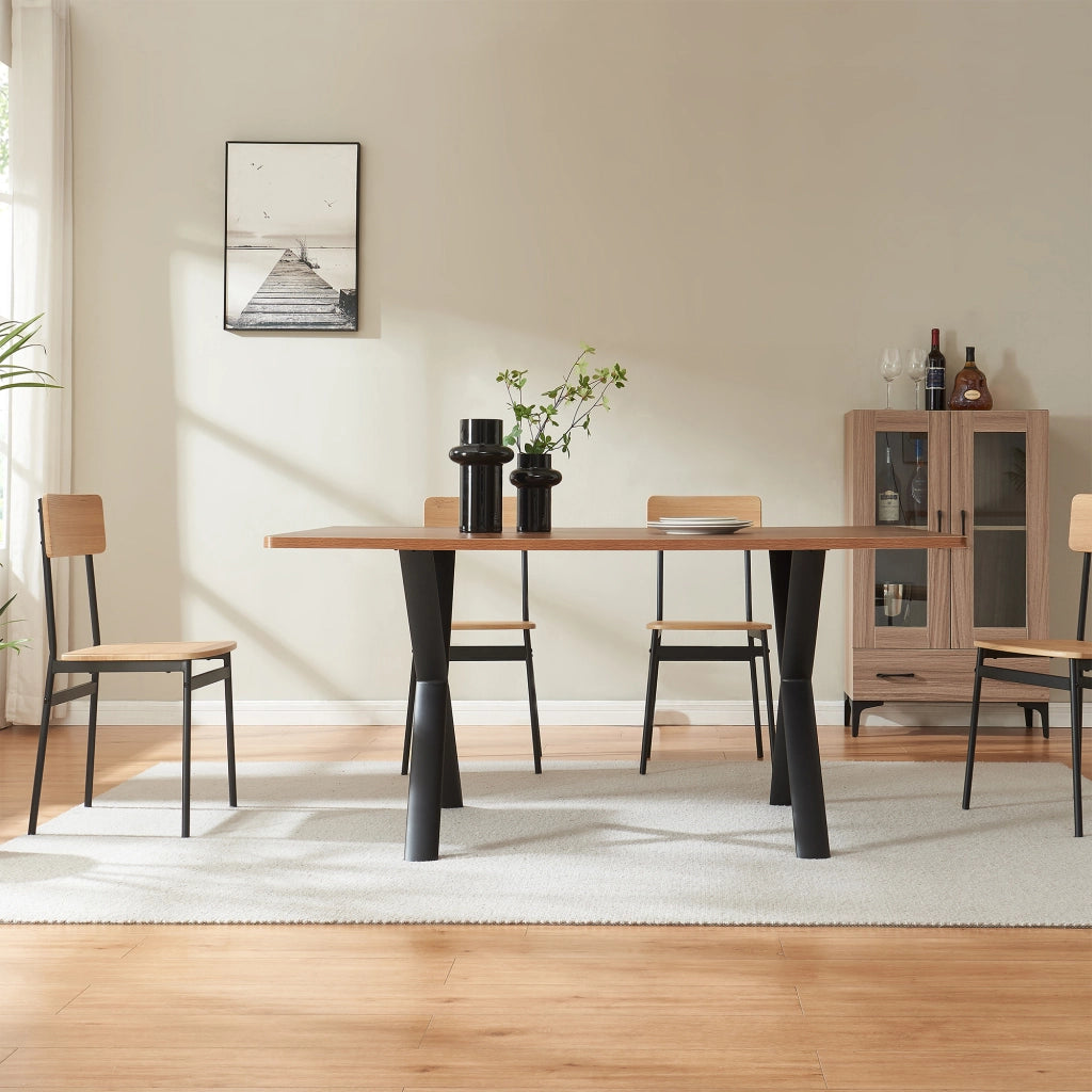 Set di 2 Gambe Klixjö con Profili Ovali a X per Mobili 'Fai da Te' 72 x 70 x 10 cm - Acciaio Nero [en.casa]