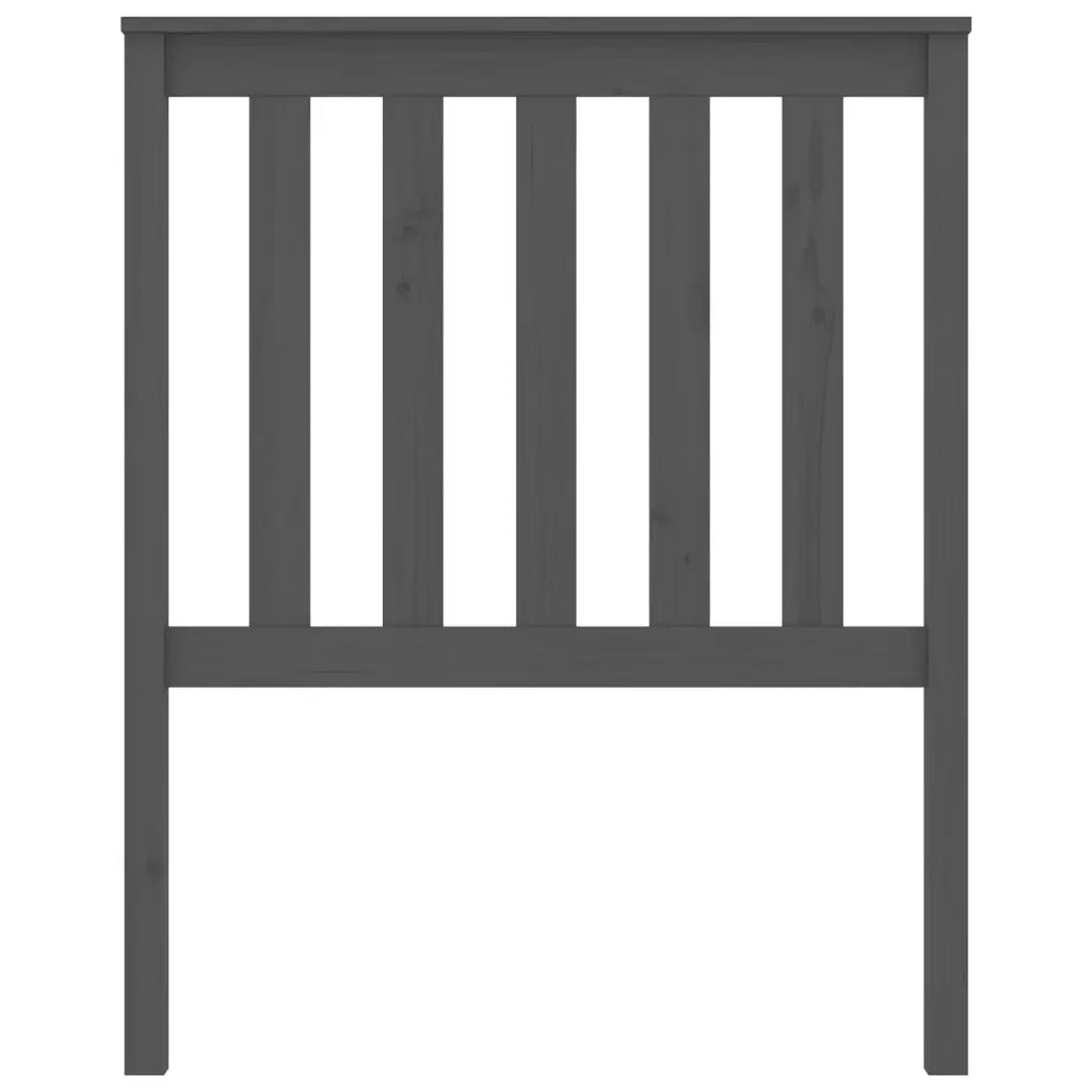 Testiera per Letto Grigia 81x6x101 cm in Legno Massello di Pino 818497