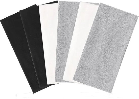 6 paia di cinture di capo in cotone larghe per allenamento e yoga, 24 x 12 cm, cintura antiscivolo per sport, cintura di capo spessa per corsa e uso quotidiano