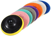 Set di abrasivi a disco 100 mm - Kit di abrasione - Disco abrasivo - Pads abrasivi - Granito/Marmo - 7 dischi/1 disco abrasivo - Pads abrasivi