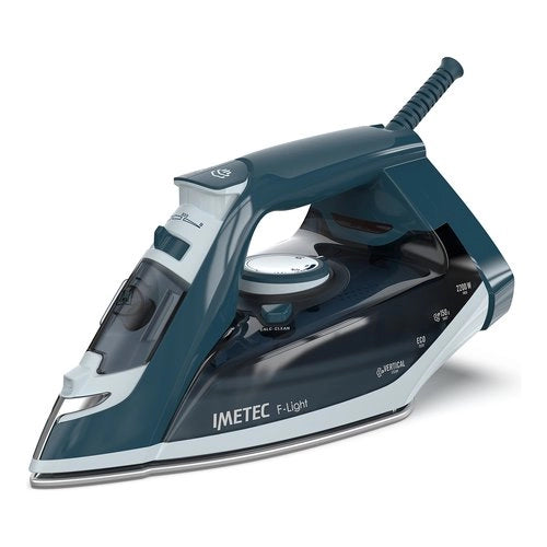 Imetec f-light ferro da stiro a vapore, leggero, piastra superscorrevole con rivestimento glide ceramic, colpo vapore 150g, doppia protezione anticalcare, 2200 w - 9041