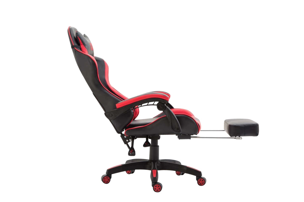 Poltrona gaming IGNITE in similpelle nero/rosso