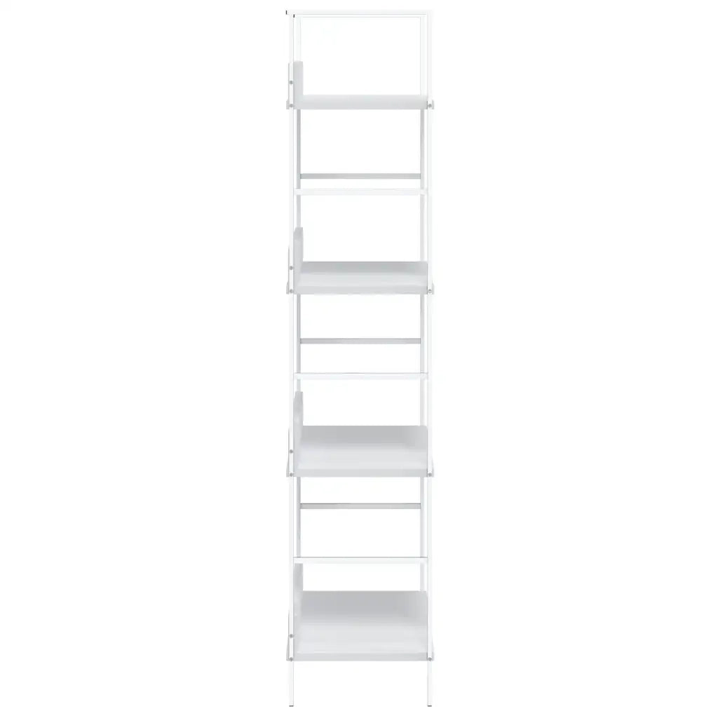 Scaffale Libri 4 Ripiani Bianco 60x27,6x124,5 Legno Multistrato 288224