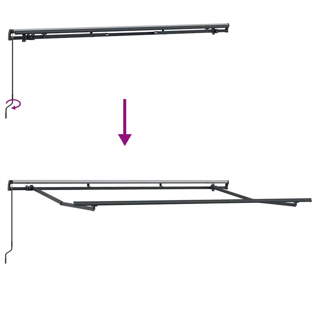 Struttura della tenda Antracite 3,5 x 2 m Metallo 42002546
