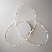 Plafoniera in metallo e alluminio Bianco con 3 LED integrati 67x h8 cm