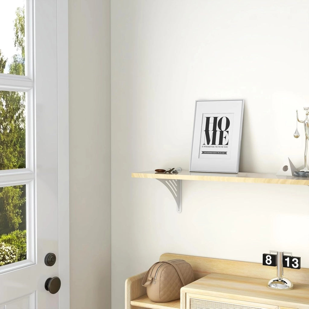 Set di 10 Cornice Foto, Portafoto A4 21x29,7cm, Cornice Argentato in Alluminio, Cornici per Documenti, Cornice per Foto da Parete o da Tavolo, Frontale Trasparente in plastica, BR9956sb-10
