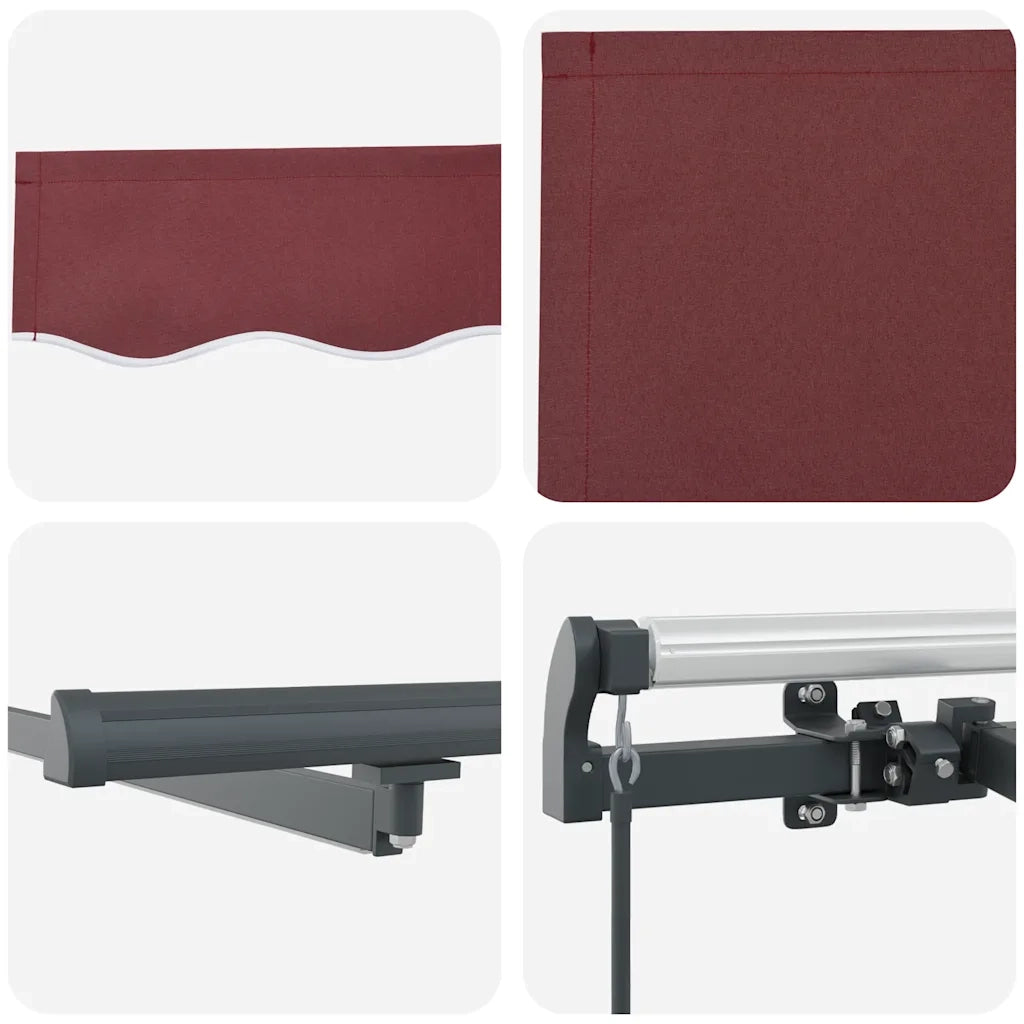 Tenda da Sole Retrattile Manuale Bordò 400x300 cm 3310186