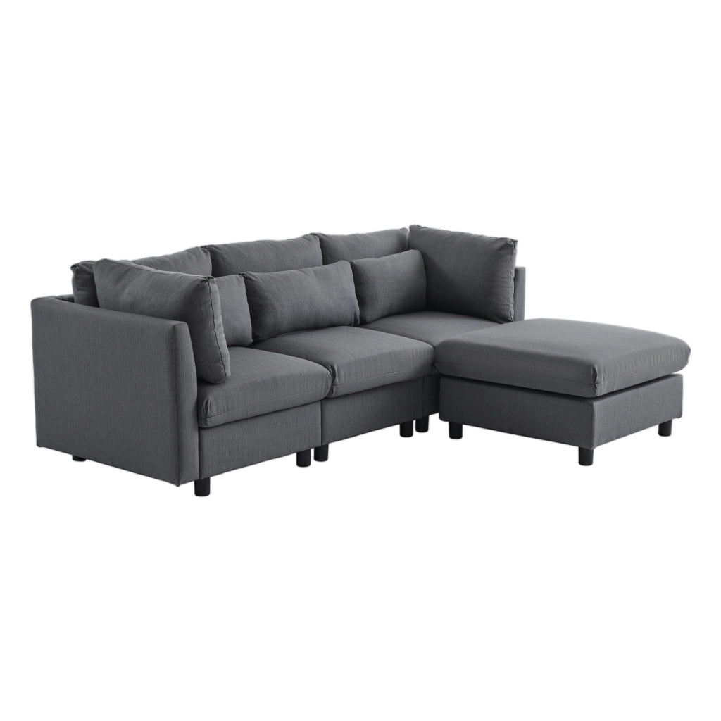 Divano Angolare 3 Posti con Poggiapiedi ¨C MINIMAL ¨C L-shape, Chaise Longue