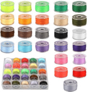 Set di Nastri di Cotone 25 Colori - Set di Nastri da Maglia - Nastri da Maglia a Poliestere - Combinazioni Creative - Scatola di Archiviazione Transparente - Progetti di Artigianato a Mano