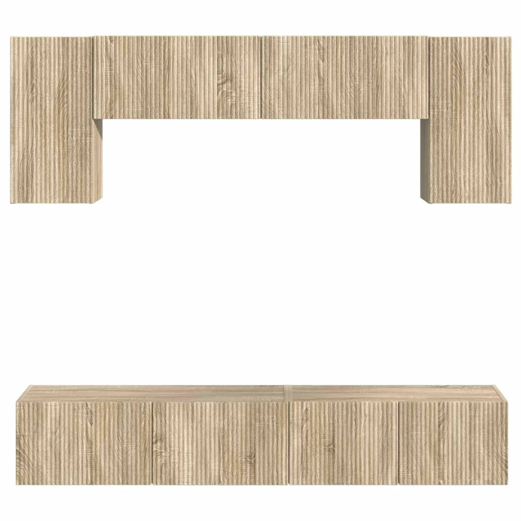 Set mobile TV 4 pcs Rovere Sonoma Legno multistrato