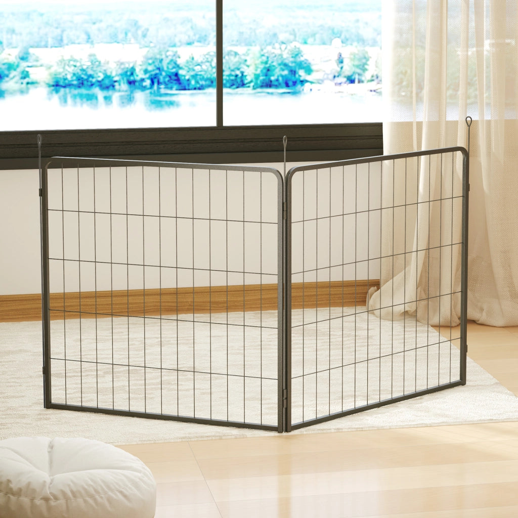 Recinzione per cani 2 pezzi ¨C zephmum ¨C grigio