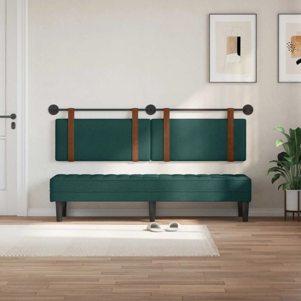 Testiera sospesa Verde Scuro PU Antico