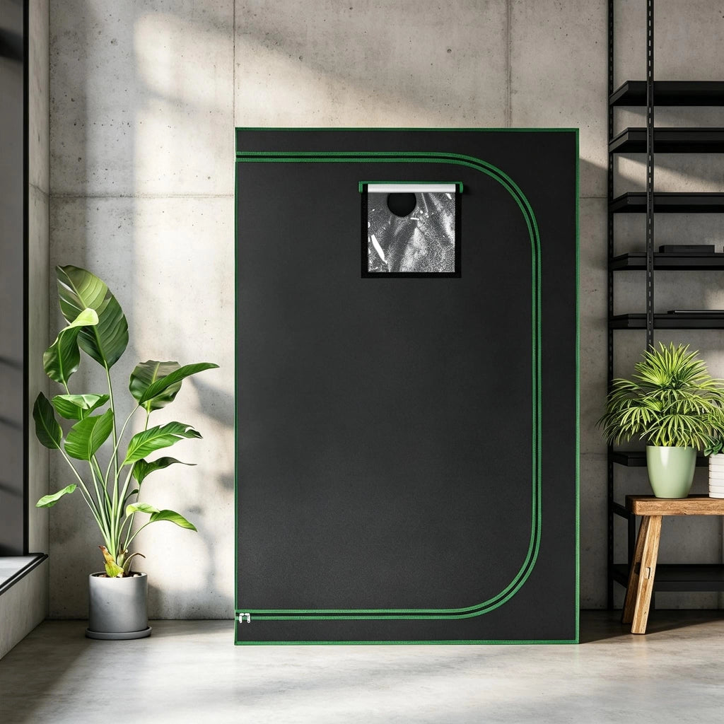 Semenzaio da giardino in tessuto Oxford 600D con telaio in acciaio, prese d'aria regolabili e finestre di osservazione, nero e verde 60 × 120 × 180 cm