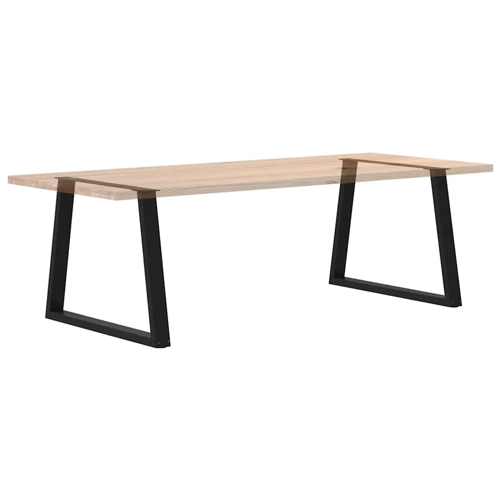 Set di 2 gambe per tavolo da pranzo a forma di V 90 x 73 cm adatte per ufficio o soggiorno stile moderno acciaio nero 02_0056866