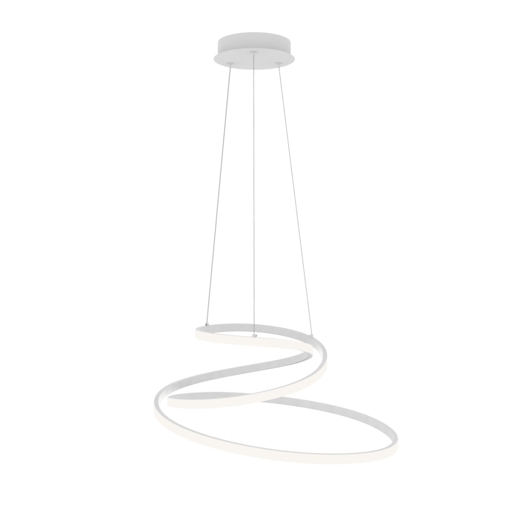 Lampada a sospensione moderna tonda 60cm bianca LED 60W Italux