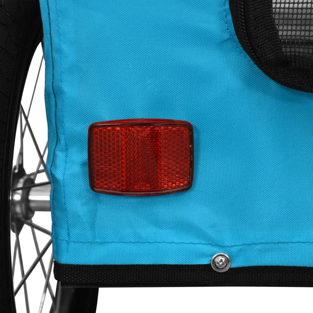 Rimorchio da Bici per Animali Blu Oxford e Ferro 93960