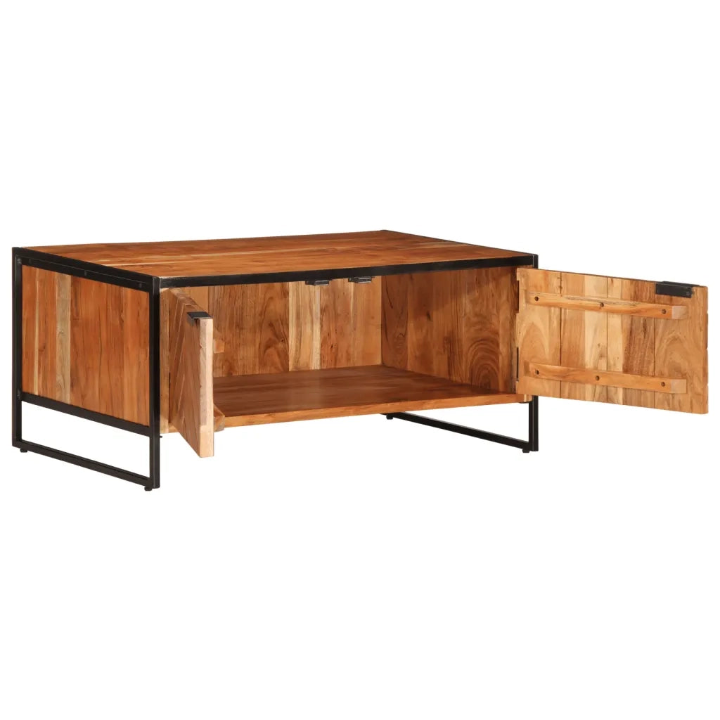 vidaXL Tavolino da Salotto 90x55x40 cm in Legno Massello di Acacia