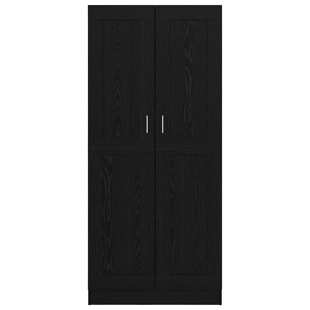 Armadio per Libri Rovere Nero 82,5 x 30,5 x 185 cm