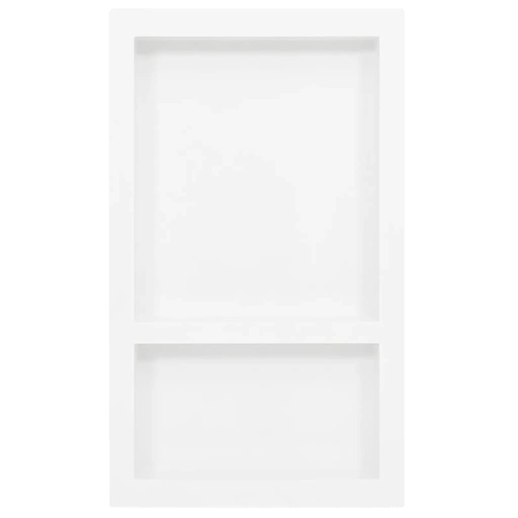 Nicchia da Doccia con 2 Scomparti Bianco Lucido 41x69x9 cmcod mxl 82321