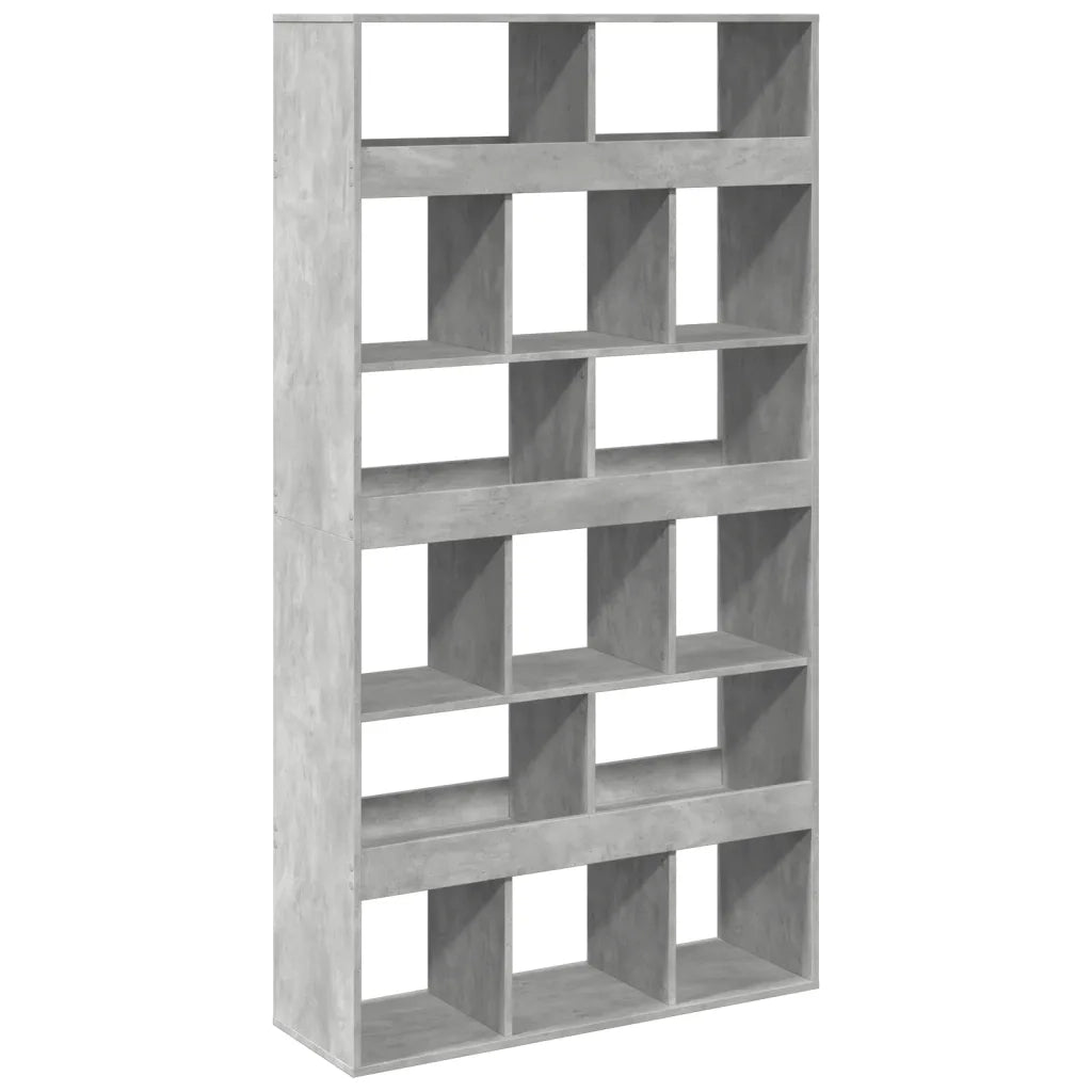 Libreria-Scaffale per Libri-Mobile di Stoccaggio Grigio Cemento 100x33x187,5 cm in Truciolato 643154