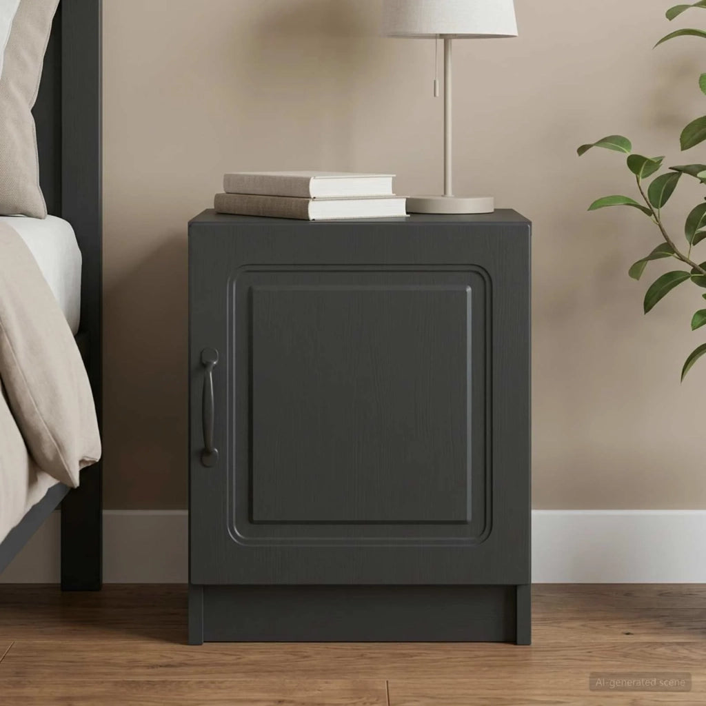 Armadio da Notte Nero 43 x 34,5 x 47 cm Legno ingegnerizzato 895717