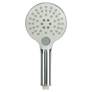 Trade Shop - Doccetta Soffione Doccia Bagno Cornetta Pulsante Rotondo Moderno 12x25 Cm 79369 -