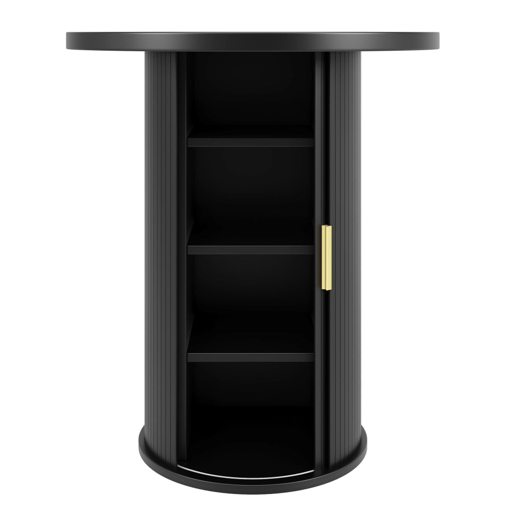 Tavolo Alto Rotondo con Vano ¨C MINIMAL ¨C Piano MDF, 91,6 cm