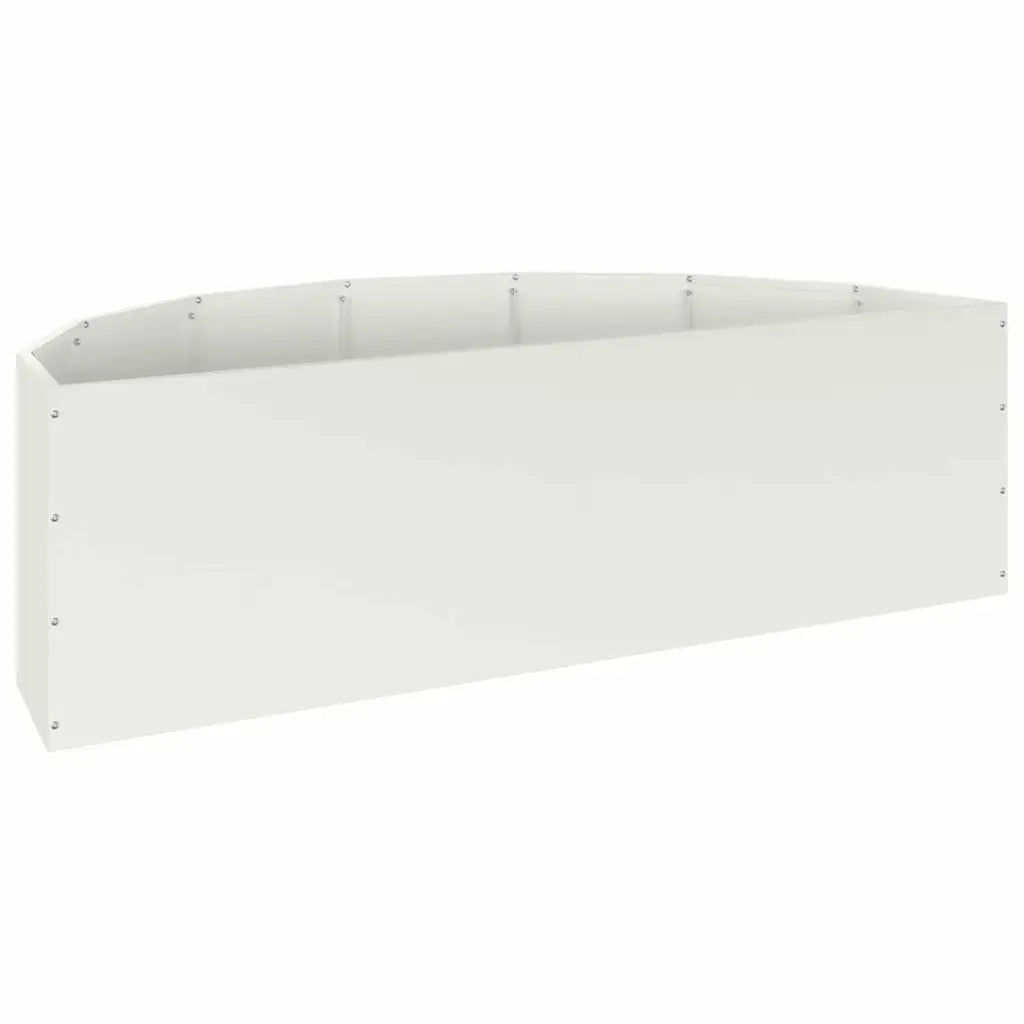 Fioriera | Cassetta per fiori | Vaso Bianco 120 x 60 x 35 cm Acciaio