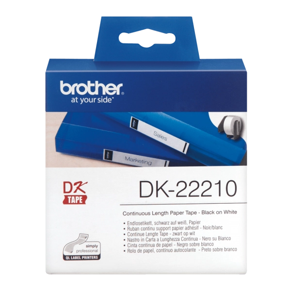 BROTHER DK-22210 NASTRO NERO TERMICO, 29MM, 30,48 METRI DI LUNGHEZZA