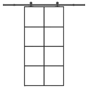 Porta Scorrevole con Ferramenta 102,5x205cm Vetro ESG Alluminio