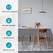 Telaio per tavolo - Copertura protettiva - Decorazione del tavolo da pranzo - Effetto lotus resistente ai graffi - 140 x 200 cm - Grigio