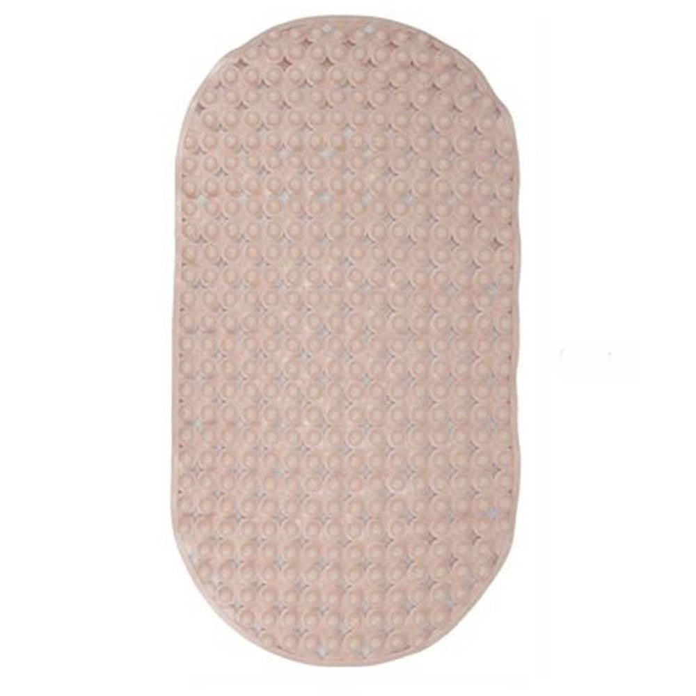 Trade Shop - Tappeto Tappetino Pvc Ovale Antiscivolo Vasca Da Bagno Doccia 69x36cm 79745 Rosa -
