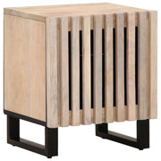 Comodini 2pz 40x34x46 cm in Legno Massello di Mango Sbiancato 377423