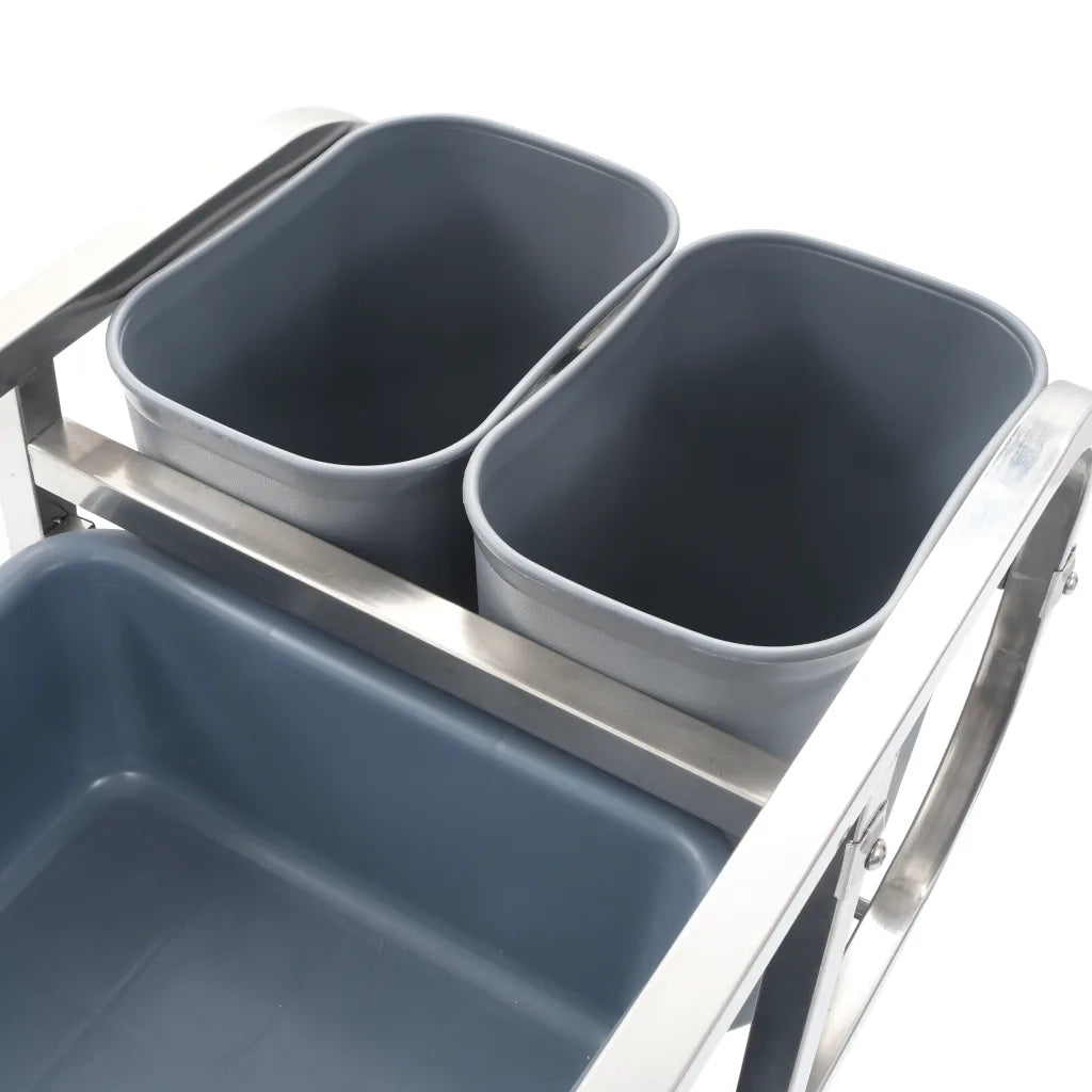 Carrello da Cucina con Contenitori in Plastica 82x43,5x93 cm CFW8978205