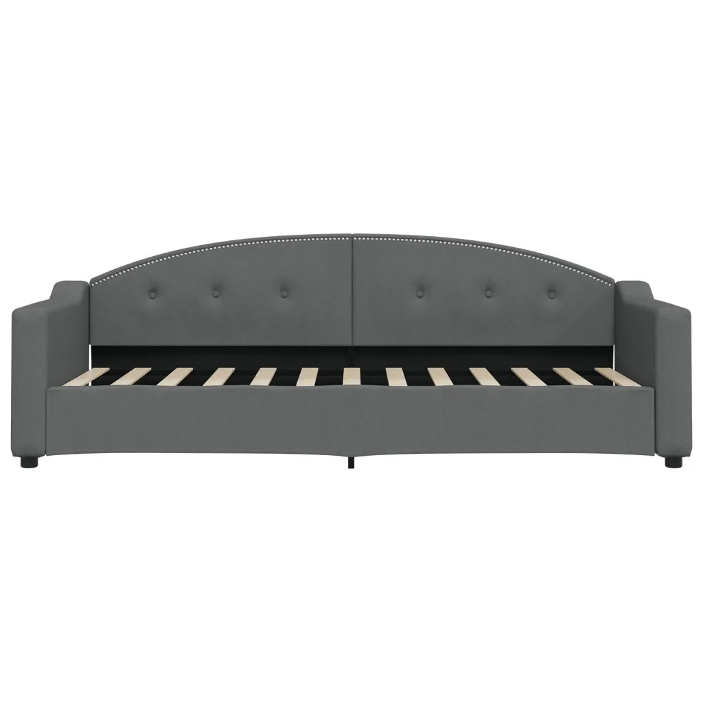Divano Letto con Materasso Grigio Scuro 80x200 cm in Tessuto 3197508