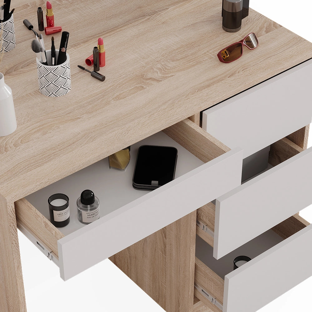 Vicco Tavolo da toeletta Sonoma 40 cm con sgabello