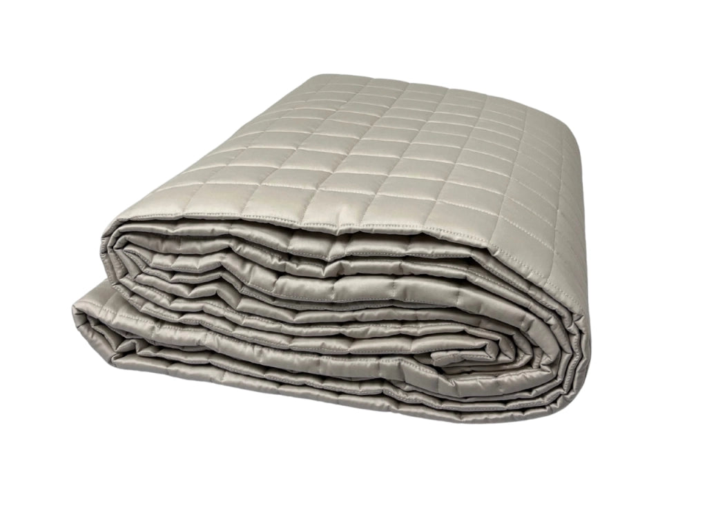 Quilt Trapuntino Piumino Estivo 100gr/mq Raso Cotone Tinta Unita Matrimoniale - Matrimoniale - Beige
