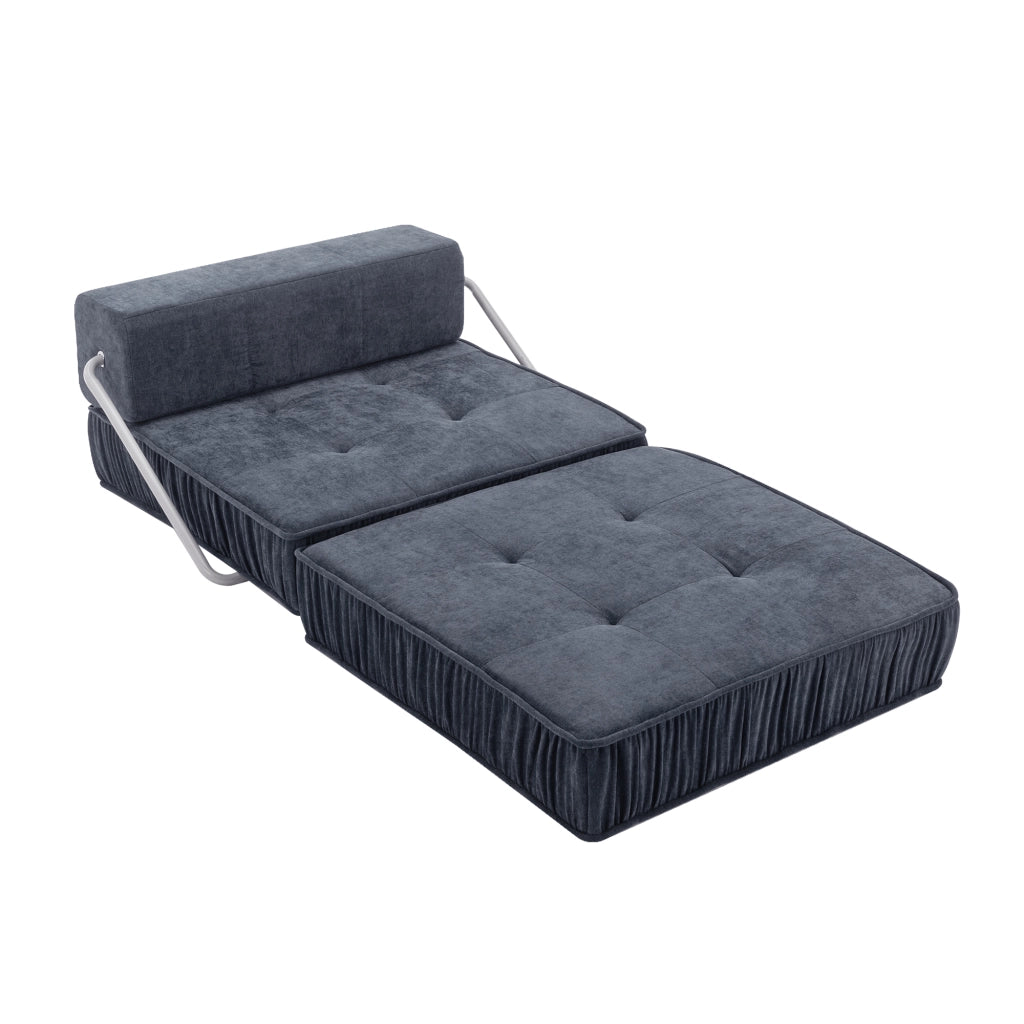 Divano letto pieghevole grigio - Zephmum - Trasformabile in poltrona e materasso