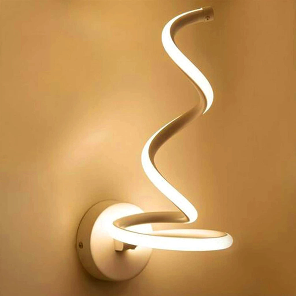 APPLIQUE LAMPADA DA PARETE A SPIRALE PER INTERNO LED LUCE CALDA 3000K 12W